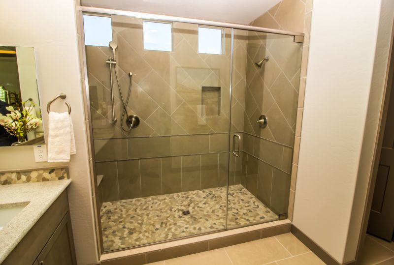 Compact Shower with Glass Enclosure